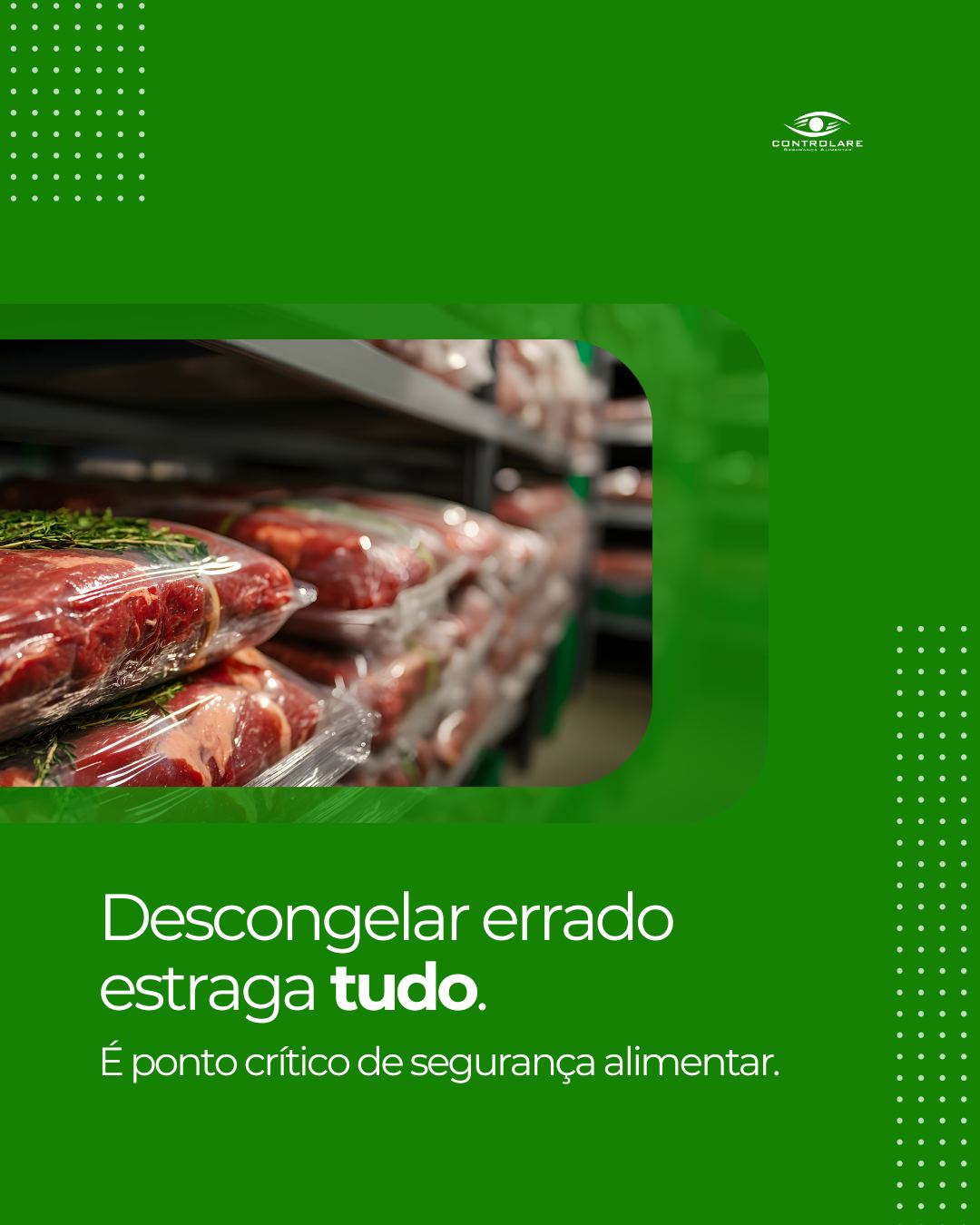 Processo incorreto de descongelamento de alimentos — risco à segurança alimentar